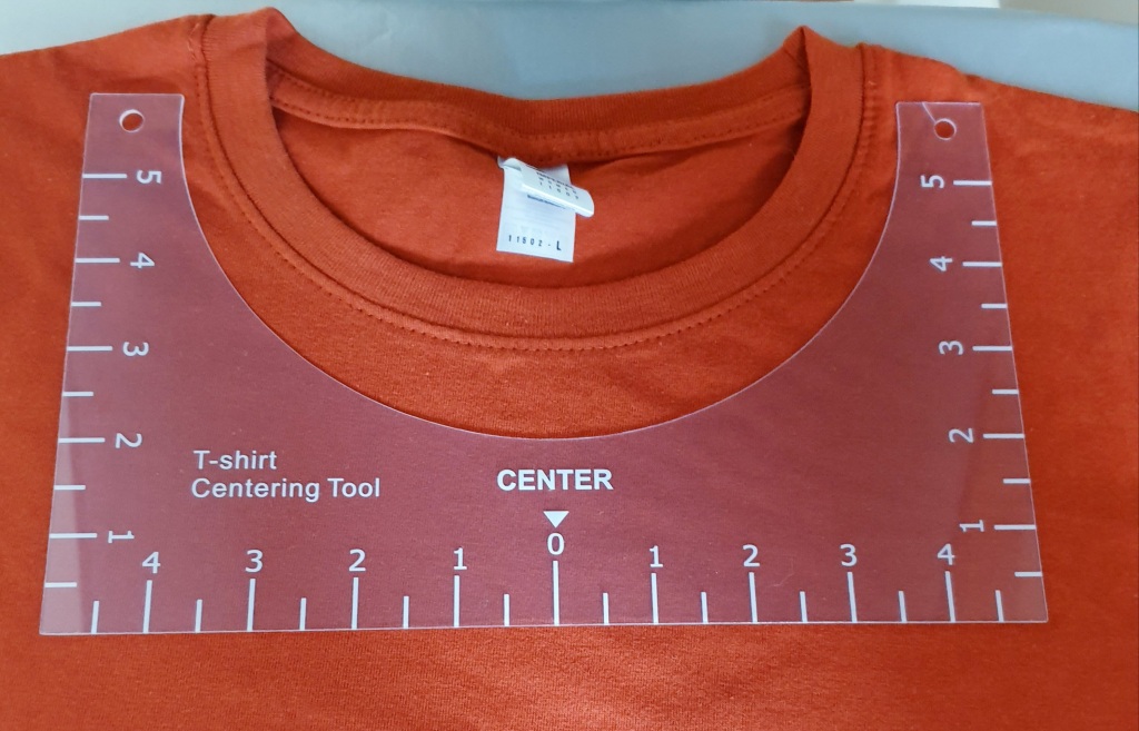 placement guide for t-shirt collar